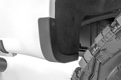 Rough Country Eliminador de protectores de lodo para Chevy Silverado 1500 (2019-2026) - Tri-Blend ABS resistente, fácil instalación, incluye