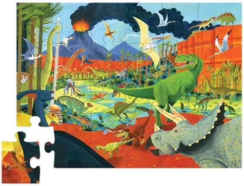 Miniatura 2 de Crocodile Creek - Puzzle para niños a partir de 3 años, ierra de dinosaurios