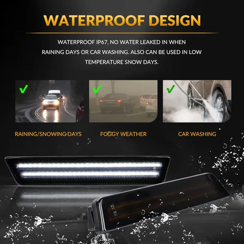 Miniatura 5 de Luces LED de Marcador Lateral Traseras Blancas Reflectores de Lámpara de Parachoques para Dodge Challenger 2008-14 y Charger 2011-14, 2 Piezas