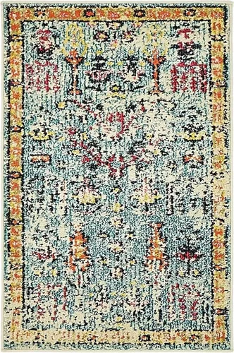 Unique Loom Colección Monterey - Alfombra de área Adobe (2' x 3' 1" Rectángulo Azul/Beige)