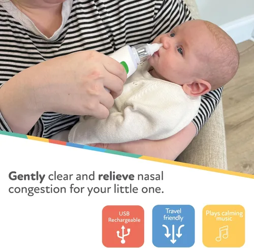 Miniatura 2 de Dr. Talbot's Aspirador nasal eléctrico para bebés, con estuche de viaje higiénico, herramienta de eliminación de cera de oídos y limpiador de nariz