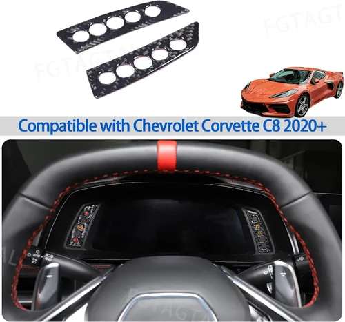 Miniatura 6 de Adhesivo suave de fibra de carbono para panel de instrumentos, compatible con Chevrolet Corvette C8 2020-2025, accesorios adhesivos para panel