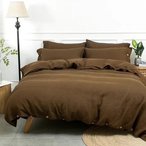 Miniatura 13 de S VICTORY SYMBOL - Juego de funda de edredón de lino 100% orgánico, 3 piezas, tamaño Queen, lino francés lavado natural, ropa de cama certificada
