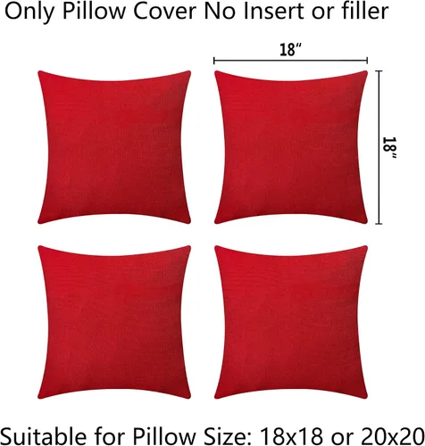 Miniatura 3 de Demetex Fundas de almohada de exterior de 16 x 16 pulgadas, impermeables, fundas de almohada decorativas de lino para sala de estar, balcón, jardín