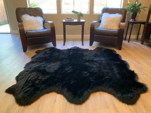Miniatura 45 de LAMBZY Alfombra de pelo de oveja sintética, hipoalergénica, súper suave, sedosa para sala de estar, habitación de los niños, sofá