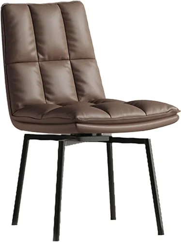 Miniatura 16 de Silla giratoria de cocina de comedor, silla de cocina tapizada de piel sintética, sillas de comedor, sillas de sala de estar, modernas de mediados