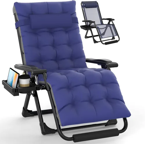 Miniatura 14 de Slendor Sillas de Gravedad Cero de Tamaño Extra Grande XL, Silla de Descanso de Gravedad Cero, Silla Anti Gravedad Grande de 29 Pulgadas, Silla
