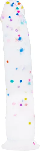 Miniatura 13 de Dildo realista de silicona de 7 pulgadas Confetti para principiantes con base de ventosa acampanada para uso sin manos, consolador anal
