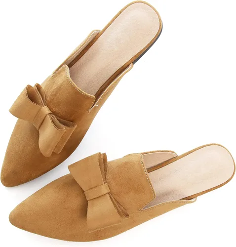 Miniatura 5 de mocasines para mujer con lazo, mocasines con punta puntiaguda, de verano, zapatos planos sin cordones