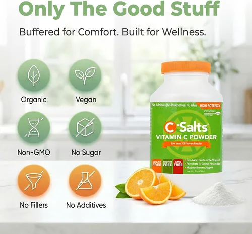 Miniatura 5 de C-Salts Vitamina C mineral ascórbica en polvo, No Model, Blanco, 1, 1