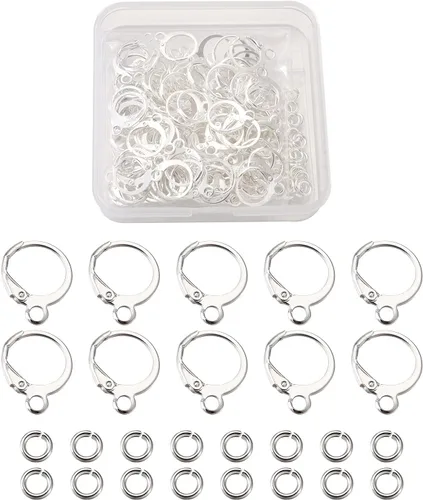 Miniatura 11 de Pendientes de aro Huggie de latón, Plástico Vidrio Metal Gema Plástico circón Vidrio Metal Piedra preciosa Circonita cúbica Latón
