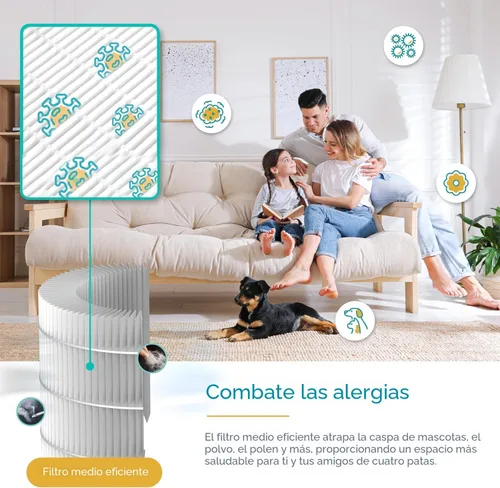 Miniatura 7 de LEVOIT Purificador de aire para mascotas, hogar, habitaciones grandes y dormitorios, modo de sueño HEPA, verificación AHAM, filtro eficiente