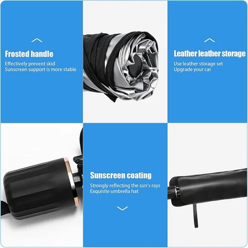 Miniatura 6 de 1 parasol para parabrisas de automóvil, parasol reflectante plegable para ventana delantera, protege el vehículo de los rayos UV y el calor