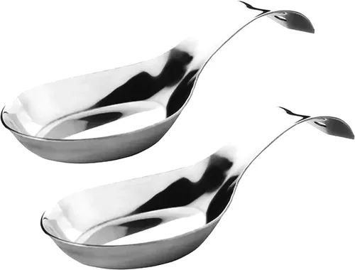 Miniatura 2 de Soporte de cuchara de acero inoxidable de grado prémium con mango largo, para encimera de cocina, soporte para utensilios de cocina, soporte