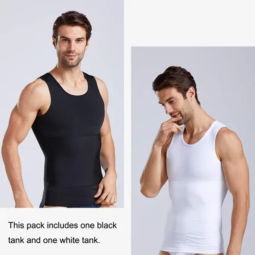 Miniatura 6 de Mens Slimming Body Shaper Compression Tank Top Undershirt Shapewear