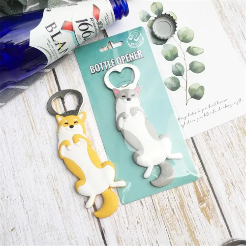 Miniatura 5 de Abrebotellas de forma de perro Shiba Inu animal, Abrebotellas de cerveza imán de refrigerador, abrebotellas de regalo de suministros de cocina Shiba