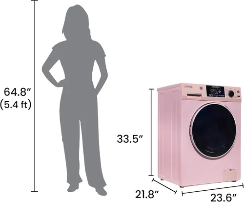 Miniatura 3 de Equator 24" Original 110V CONVERTIBLE Compact Combo Washer Dryer 1.6 cu.ft./15 lbs for Apartment, Condo, RV, Tiny Home & Small Spaces, 1400 rpm PET