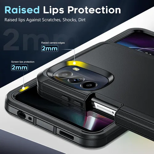 Miniatura 4 de LeYi Funda para Motorola Moto-G-5G-2022: con 2 protectores de pantalla, resistente 3 en 1 MotoG 5G 2022, funda a prueba de golpes para MotoG5G 2022