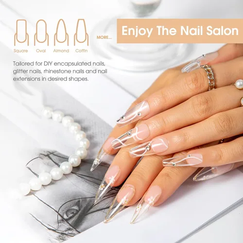 Miniatura 3 de Rosalind Gel de extensión de poliéster acrílico transparente, paquete de 2 unidades de gel de uñas de 2.1 onzas líquidas, constructor de uñas