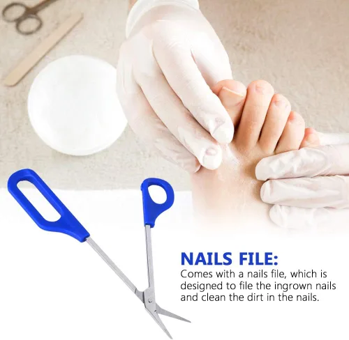 Miniatura 3 de Toenail Scissors,Long Handled Toenail Scissors Clippers For Thick Toe Nails Handle Unique Design Ergonomic Cuticle Scissor Ingrown Toenail File