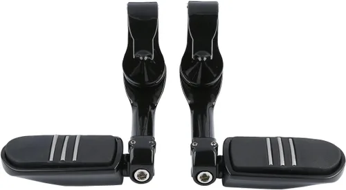 Miniatura 7 de XFMT Tabla de suelo delantero + estribo del pasajero trasero + estriberas de carretera en ángulo largo para Harley Streamliner Style Touring CVO