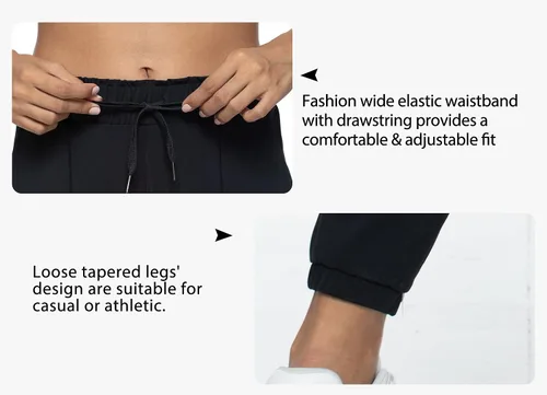 Miniatura 3 de Kcutteyg Pantalones deportivos para mujer con bolsillos, ligeros, de secado rápido, pantalones deportivos suaves para gimnasio, yoga, correr