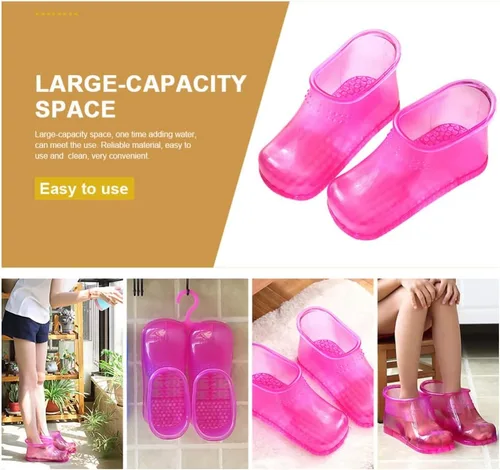 Miniatura 9 de HEALLILY Zapatos de baño de pies, botas portátiles para remojar pies con suela antideslizante, gran capacidad, cubo de spa para uso doméstico