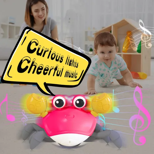 Miniatura 6 de Yeaye Crawling Crab Baby Toys Infant – Regalos de juguete para la hora boca abajo para niños de 3, 4, 5, 6, 7, 8, 9, 10, 11, 12, niños y niñas