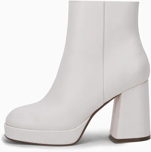 Miniatura 2 de Rilista Botas de plataforma para mujer, tacones altos y gruesos, botines de tobillo con punta cuadrada y cremallera lateral
