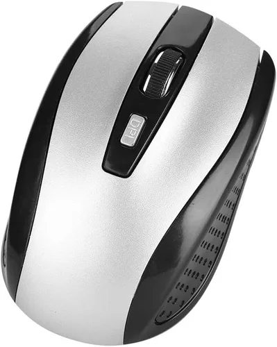 Miniatura 9 de YWBL-WH Ratón inalámbrico inalámbrico, 2.4GHz, 6 botones, 800-1600 DPI ajustable, plateado, con receptor USB, para PC y portátil