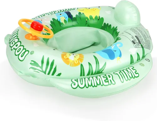 Inflatable Baby Swim Safe Seat Float Ring Toddler Pool Float with Seat Boat Inflatable Ride-on Swimming Pool Toys for Kids Outdoor