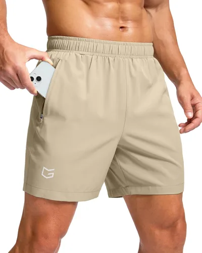 Miniatura 30 de G Gradual Pantalones cortos deportivos para correr para hombre con bolsillos con cremallera, de secado rápido, de 7 pulgadas, 5 pulgadas, 9