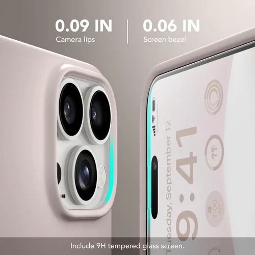 Miniatura 5 de GONEZ Funda de silicona para iPhone 15 Pro Max, compatible con Magsafe, protector de cámara + protector de pantalla, forro de microfibra suave