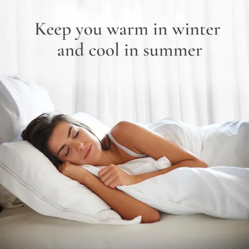 Miniatura 3 de Sleep & Beyond My Topper - Cubrecolchón de lana, funda de percal de algodón cómodo para todo el año, lavable, transpirable, alivio de presión, sueño