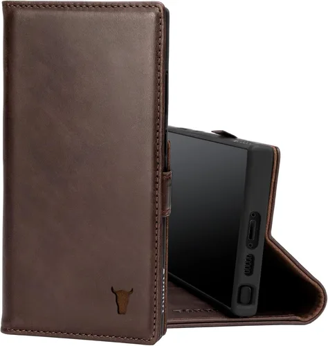 Miniatura 10 de TORRO Funda compatible con Samsung Galaxy S23 Ultra 5G – Funda de cuero premium tipo cartera con función atril y ranuras para tarjetas (negro)