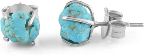 Miniatura 16 de AA Piedras Preciosas en Bruto Cristales de Piedras Ásperas Aretes de Perno Delicados para Mujeres, Joyería de Boda Hecha a Mano de Piedras