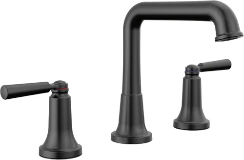 Miniatura 8 de Delta Saylor - Grifo de baño cromado de 3 agujeros, 8 pulgadas, grifo de lavabo de baño extendido para tocador, montaje de drenaje de metal