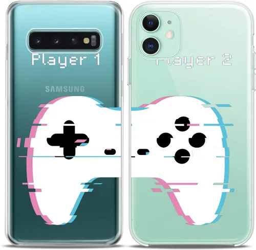 Miniatura 2 de Fundas a juego para parejas compatibles con iPhone 16 15 14 13 12 11 Pro Max Mini Xs X 6s 8 Plus 7+ Xr 10 SE 5 Game Player Relación Amigo Novio