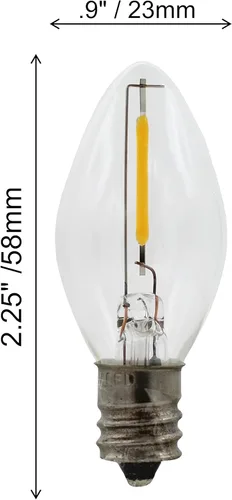 Miniatura 3 de Creative Hobbies Bombillas LED de noche, 4 W, 5 W, 6 W, 7 W, equivalente a incandescente, base de candelabro C7, cuerdas de luz de Navidad