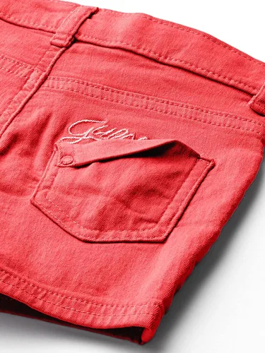 Miniatura 2 de GUESS Pantalón corto de mezclilla elástico con 5 bolsillos para niña