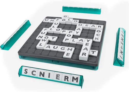 Miniatura 3 de Spin Master Games, Upwords, juego de palabras clásico con azulejos de letras apilables, juego de mesa familiar, actividad de crucigramas, 1-4