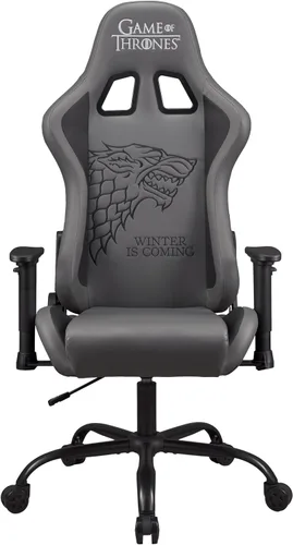 Game of Thrones - Silla de juegos o silla de oficina, silla de jugador para adultos, asiento cómodo, reposacabezas integrado, reposabrazos y altura