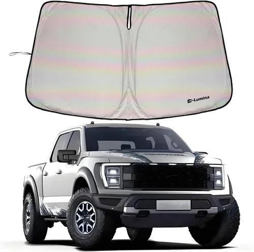 Miniatura 12 de D-Lumina Parasoles para parabrisas – Compatible con Ford F150 2021 2022 2023 2024 2025; F-150 Lightning 2022-2025 – Protección solar plegable