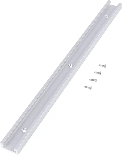 Pistas en T de 15.748 in, pista de ranura en T de carpintería de aleación de aluminio con tornillos autorroscantes Carril de canal para carpintería