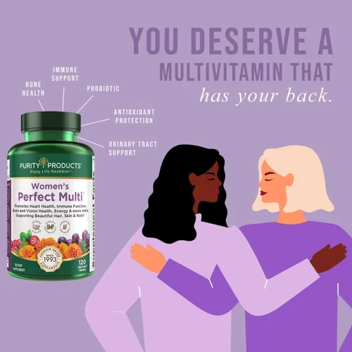 Miniatura 6 de Purity Products Multivitamínico perfecto para mujer, apoya la salud del tracto urinario, sistema inmunológico, hueso + músculo, cabello, piel, uñas