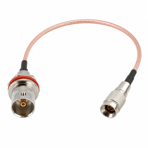 HUA RedYutou HD-SDI Cable BNC mamparo hembra Oring a DIN 1.0/2.3 macho recto RG179 Cable de video 75ohm 8 pulgadas adecuado para Blackmagic