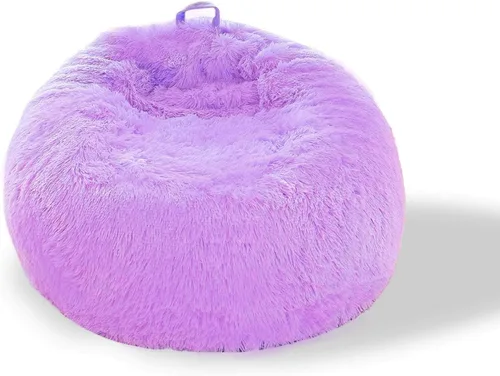 Miniatura 38 de BCU Funda para Silla Puf Ultra Suave Esponjosa de Piel Sintética Falsa Funda para Puf de Felpa Funda para Sillas de Sala de Estar para Adultos