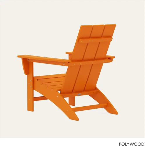Miniatura 5 de Silla moderna tipo Adirondack. Adirondack de Polywood, Aruba. Mandarina