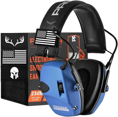 Miniatura 19 de PROHEAR Protección auditiva electrónica para tiro con amplificación de sonido 4X, orejeras de protección auditiva para campo de tiro, auriculares