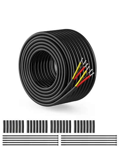 Miniatura 8 de NAOEVO Cable eléctrico de calibre 10, 2 conductores, cable de PVC trenzado de 10 AWG, bajo voltaje de 12 V/cobre estañado/cable flexible